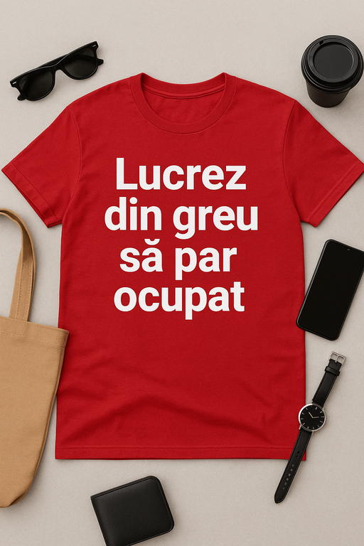 Tricou Lucrez din greu să par ocupat