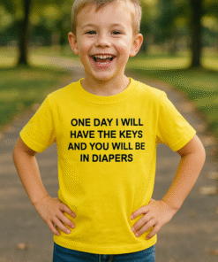 ONE DAY I WILL HAVE THE KEYS AND YOU WILL BE IN DIAPERS - Tricou pentru copii