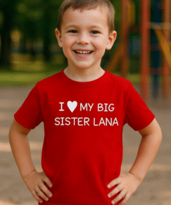 I ♥ MY BIG SISTER (nume la alegere) - Tricou pentru copii