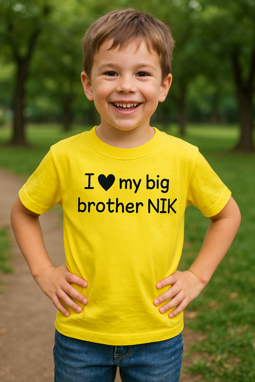I love my big brother (nume la alegere) - Tricou pentru copii