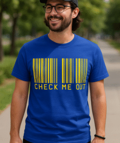 CHECK ME OUT cu cod de bare - Tricou