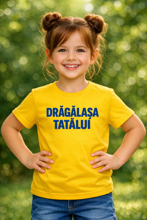Tricou amuzant pentru copii „Drăgălașa Tatălui”