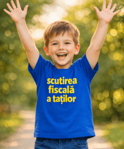 Tricou amuzant pentru copii „Scutirea fiscală a tăticului”