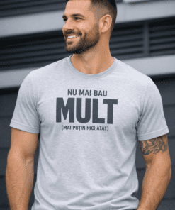 Tricou amuzant „Nu mai beau mult (mai puțin nici atât)”