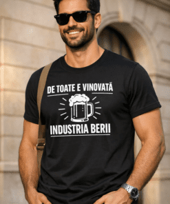 Tricou amuzant DE TOATE E VINOVATĂ INDUSTRIA BERII