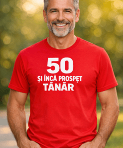 Tricou amuzant 50 și încă PROSPEȚ TÂNĂR