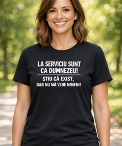 Tricou amuzant: La serviciu sunt ca Dumnezeu