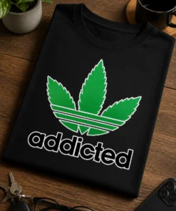 Tricou cu un motiv scurt – addicted – tricou amuzant cu mesaj