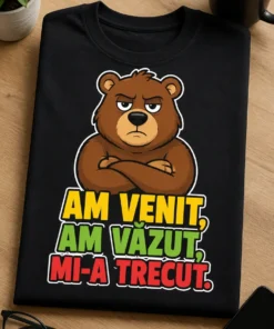 Tricou cu un motiv amuzant – Am Venit, am Văzut, mi-a Trecut. – tricou amuzant cu mesaj