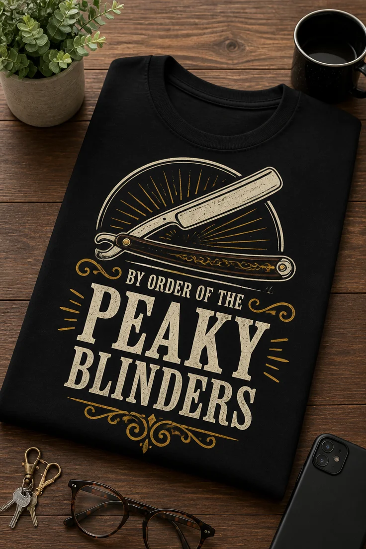 Tricou pentru fanului Peaky Blinders – By Order Of The peaky blinders – tricou amuzant cu mesaj