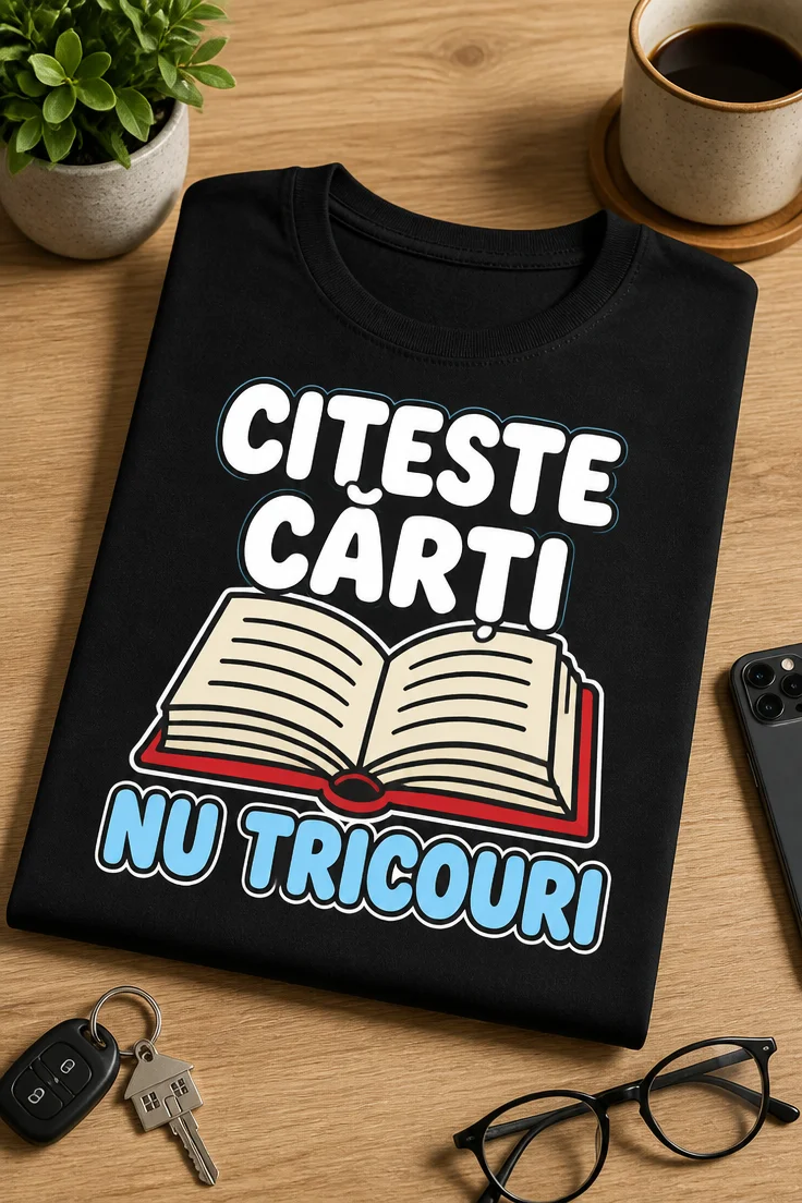 Tricou pentru cititor – Citeste cărți nu Tricouri – tricou amuzant cu mesaj