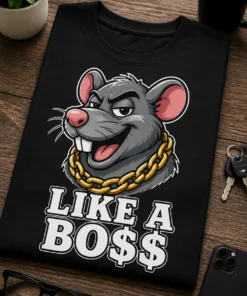 Tricou pentru persoana cu atitudine de șef – Like A bo$$ – tricou amuzant cu mesaj