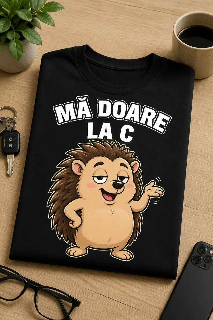 Tricou cu un motiv amuzant – Mă Doare la C – tricou amuzant cu mesaj