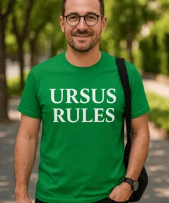 Tricou amuzant Ursus rules, idee de cadou pentru zi de naștere sau petrecere între prieteni