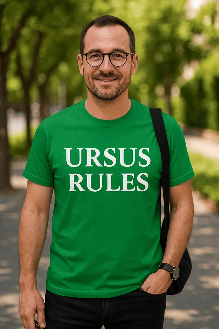 Tricou amuzant Ursus rules, idee de cadou pentru zi de naștere sau petrecere între prieteni