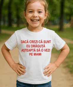 Tricou pentru copii Mami e și mai drăguță, cadou de zi de naștere pentru copil și mămică