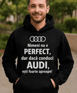 Bluză amuzantă Aproape perfect cu Audi, tricou cadou pentru șofer sau fan Audi