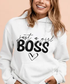 Bluză amuzantă Just a girl boss cu mesajul just a girl BOSS