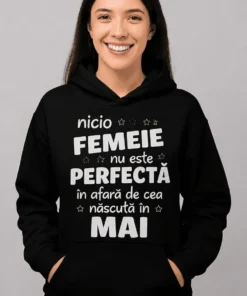 Bluză amuzantă Luna nașterii personalizată, cadou haios cu mesaj pentru femei născute în mai