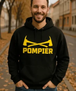 Bluză amuzantă Pompier cu topoare cu textul POMPIER