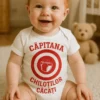 Body bebeluș Căpitana chiloților căcați cu imprimeu amuzant pentru cadou