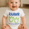Body bebeluș Dinozaur raawr cu mesajul RAAWR (eu sunt un dinozaur)