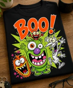 Tricou cu un motiv scurt – Boo! – tricou amuzant cu mesaj