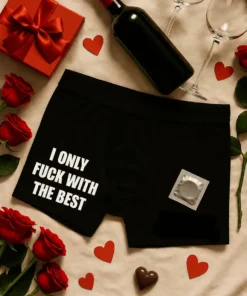 Boxeri amuzanți Doar cu cei mai buni cu mesajul I ONLY FUCK WITH THE BEST