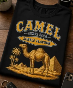 Tricou cu un motiv camel – Camel since 1913 subtle Flavour – tricou amuzant cu mesaj