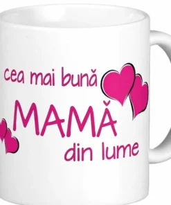 Cană amuzantă Cea mai bună mamă cu mesaj pentru cadou de Ziua Mamei