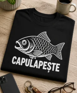 Tricou pentru pescarului glumeț – Capulapește – tricou amuzant cu mesaj