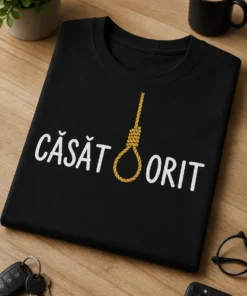 Tricou pentru bărbatul căsătorit – Căsăt Orit – tricou amuzant cu mesaj