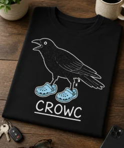 Tricou cu un motiv crowc – tricou amuzant cu mesaj