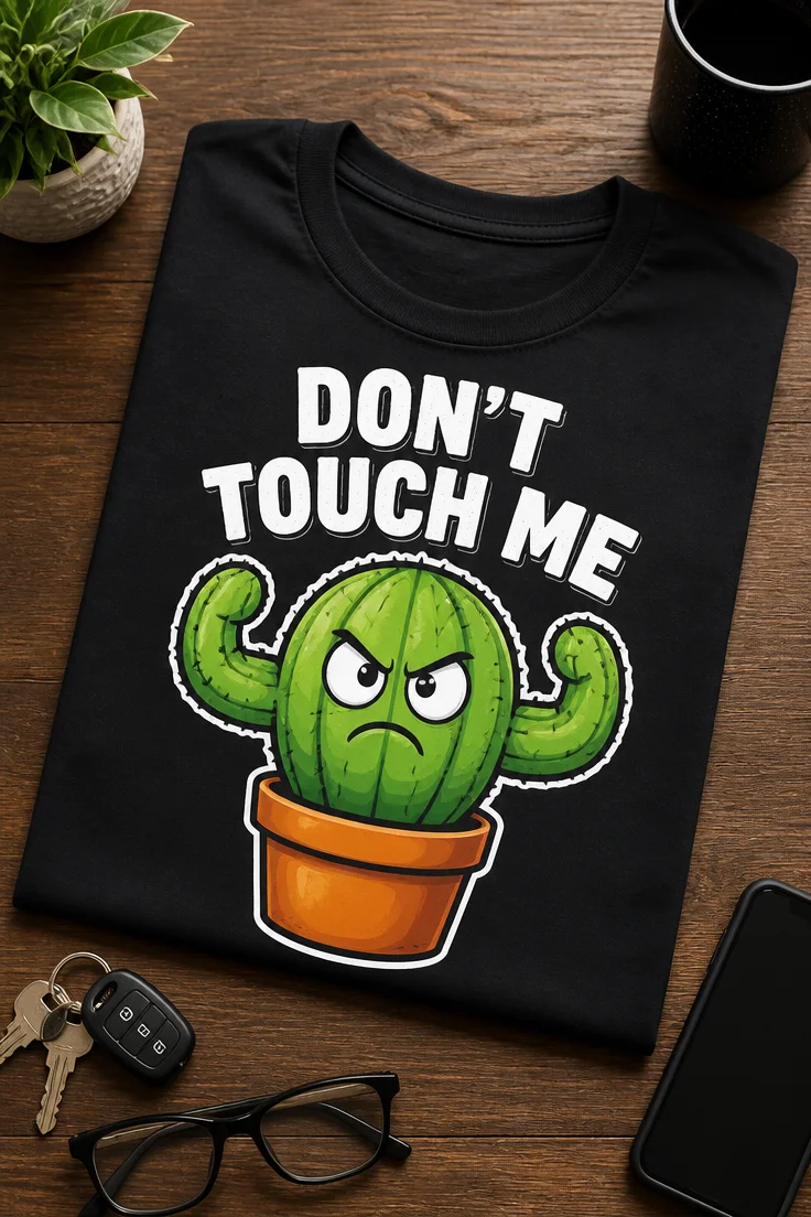 Tricou cu un motiv scurt – Don’t touch Me – tricou amuzant cu mesaj