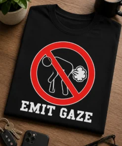 Tricou cu un motiv amuzant – Emit Gaze – tricou amuzant cu mesaj