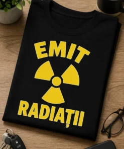 Tricou cu un motiv radioactiv – Emit radiații – tricou amuzant cu mesaj