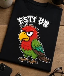 Tricou cu un motiv papagal – Ești Un – tricou amuzant cu mesaj