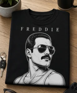 Tricou pentru fanul Freddie Mercury – F R E D D I E – tricou amuzant cu mesaj