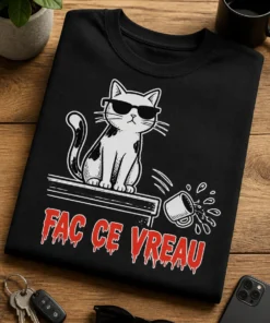 Tricou cu un motiv rebel – Fac Ce Vreau – tricou amuzant cu mesaj