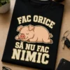 Tricou cu un motiv leneș – Fac Orice să Nu Fac nimic – tricou amuzant cu mesaj