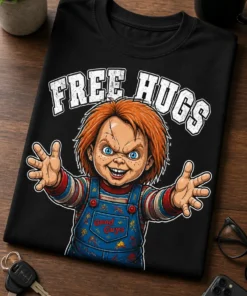 Tricou cu un motiv scurt – Free Hugs – tricou amuzant cu mesaj