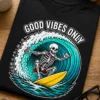 Tricou pentru persoanei pozitive – Good Vibes Only – tricou amuzant cu mesaj