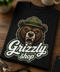 Tricou cu un motiv urs – Grizzly shop – tricou amuzant cu mesaj