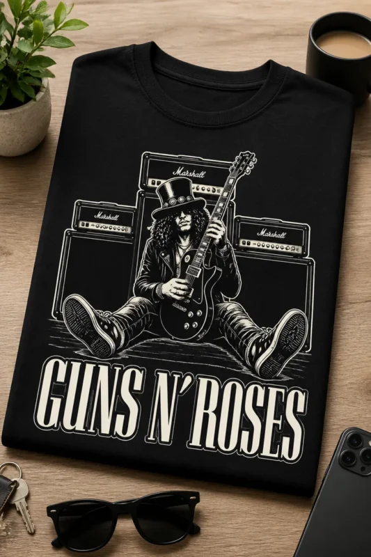 Tricou cu un motiv rock – Guns N’ Roses – tricou amuzant cu mesaj