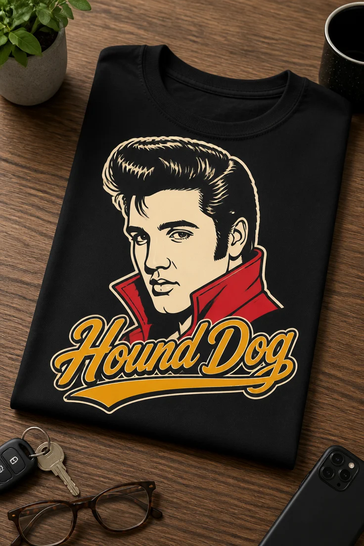 Tricou pentru fanului Elvis Presley – Hound Dog – tricou amuzant cu mesaj