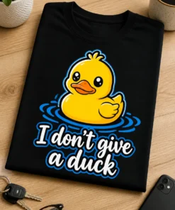 Tricou cu un motiv duck – I don’t give a duck – tricou amuzant cu mesaj
