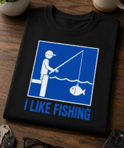 Tricou pentru pescar – I Like Fishing – tricou amuzant cu mesaj