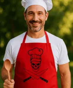 Șorț amuzant Bucătar schelet cu design haios pentru gătit