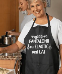 Șorț amuzant Pantaloni cu elastic lat cu design haios și text imprimat
