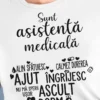Tricou amuzant Asistentă medicală cu inimă, cadou pentru asistentă medicală cu mesaj haios